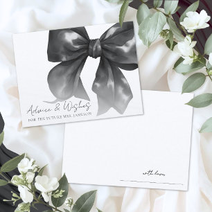 Advice Wishes Black Bow Enclosure Card