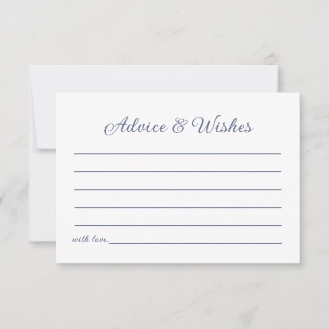 Advice & Wishes Blue Fish Sea Couples Shower Note Card (Front)