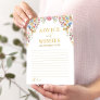 Advice & Wishes Colorful Floral Bridal Shower Game Holiday Card