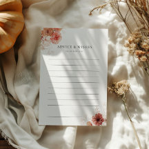 Advice & Wishes Fall Floral Bridal Shower