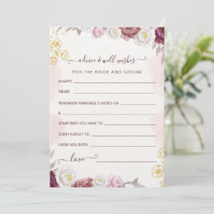 Advice & Wishes for Bride and Groom Holiday Card