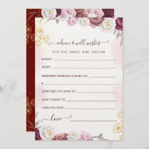 Advice & Wishes for Bride and Groom Holiday Card