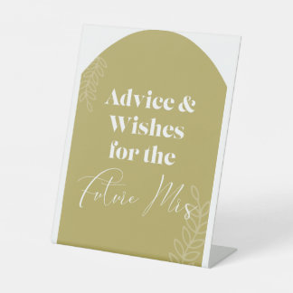 Advice & Wishes for Future Mrs Sign
