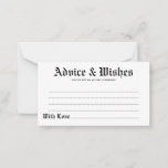 Advice & Wishes Gothic Wedding Card<br><div class="desc">Feel free to personalize and customize this advice and wishes gothic wedding card. Edit options are available.</div>