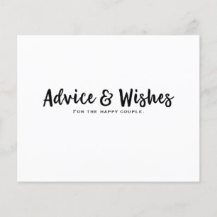 Advice & Wishes Modern Wedding Engagement Shower