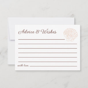 Advice & Wishes Seashell Ocean Baby Shower Note Card