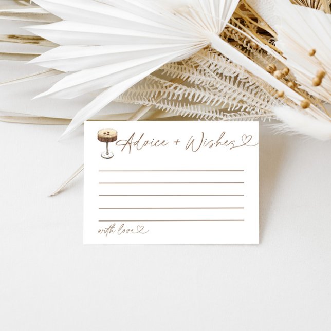 Advice & Wishes Shower Game Espresso Martini Enclosure Card (Creator Uploaded)