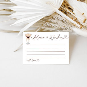 Advice & Wishes Shower Game Espresso Martini Enclosure Card