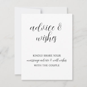 Advice & Wishes Sign Note Card