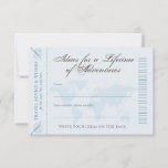 Advice & Wishes Travel Adventure Date Night Card<br><div class="desc">Travel Advice & Wishes for the New Mr. and Mrs. Bridal Shower or Wedding Advice Cards inspired by Vintage Map Boarding Pass and antique globe designs, perfect for a destination wedding or travel theme reception or party featuring blue and tan colors for a simple, rustic look that really stands out....</div>