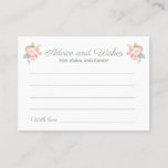 Advice Wishes Watercolor Flowers Wedding Cards<br><div class="desc">These beautiful floral advice and wishes cards will be the perfect addition to a wedding shower or at the wedding reception. This design features a combination of handwriting and block fonts in sage green and highlighted by a watercolor bouquet. There is space available for guests to leave their favorite marriage...</div>