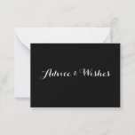 Advice & Wishes Wedding Cards<br><div class="desc">Cards for wedding guests to leave advice and wishes,  change background color and text to suit your occasion. Place on a table at the reception.</div>