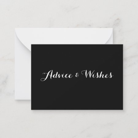 Advice & Wishes Wedding Cards