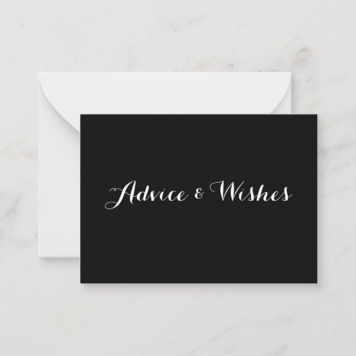 Customizable Advice &amp; Wishes Wedding Cards Business Cards