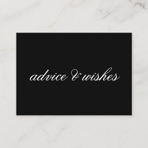 Advice & Wishes Wedding Cards