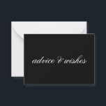 Advice & Wishes Wedding Cards<br><div class="desc">Cards for wedding guests to leave advice and wishes,  change background color and text to suit your occasion. Place on a table at the reception.</div>