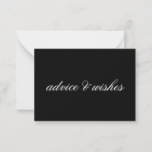 Advice & Wishes Wedding Cards