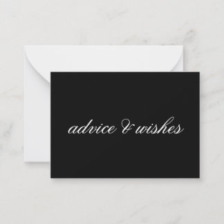 Advice & Wishes Wedding Cards