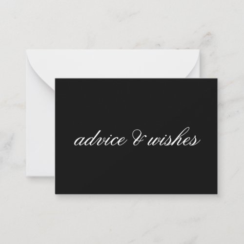 Advice &amp; Wishes Wedding Cards Business Cards