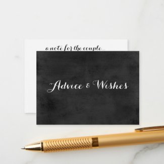 Advice & Wishes Wedding Cards | Chalkboard