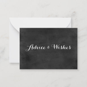 Advice & Wishes Wedding Cards Chalkboard
