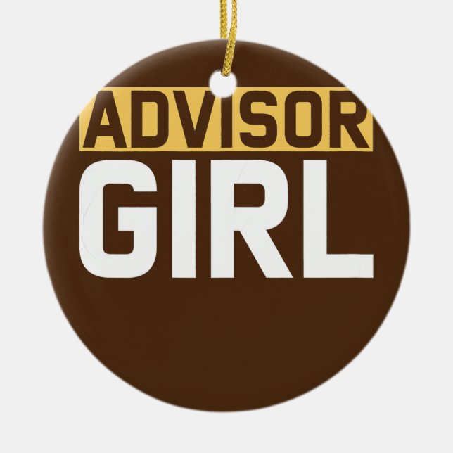 Advisor Girl Financial Advisor Women in Finance  Ceramic Ornament (Front)