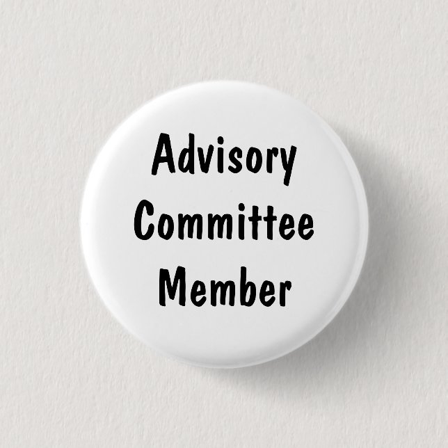 Advisory Committee Member Pinback Button (Front)