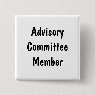 Advisory Committee Member Pinback Button