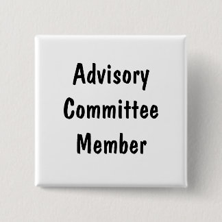 Advisory Committee Member Pinback Button
