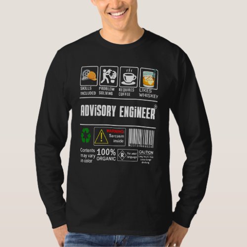 Advisory Engineer Label Skills Solving Coffee Whis T_Shirt