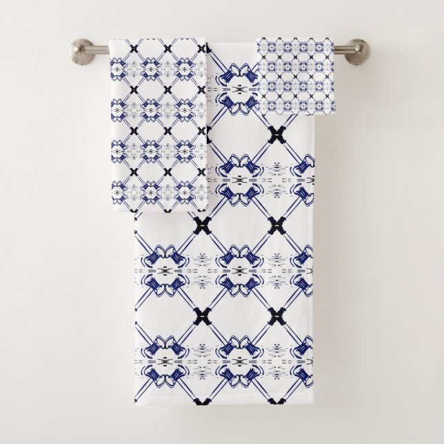Advocacy Lawyer Navy and White Gavel Bath Towels (Insitu)