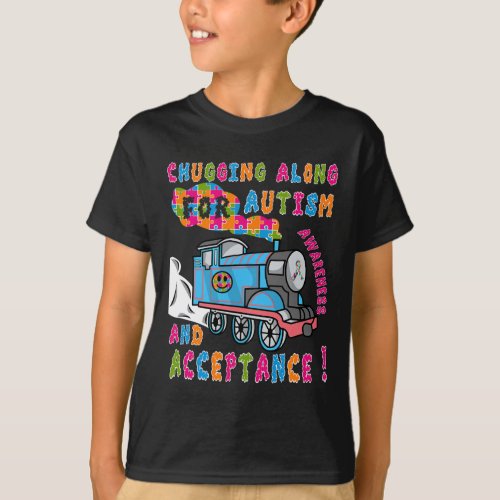Advocate Acceptance Train Puzzle Cool Autism Aware T_Shirt