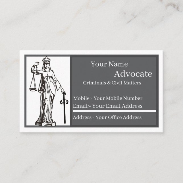 Advocate Standard, 3.5" x 2.0" Business Card (Front)