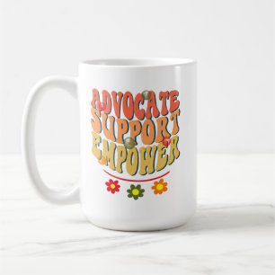 Advocate Support Empower, Social Worker Retro Coffee Mug