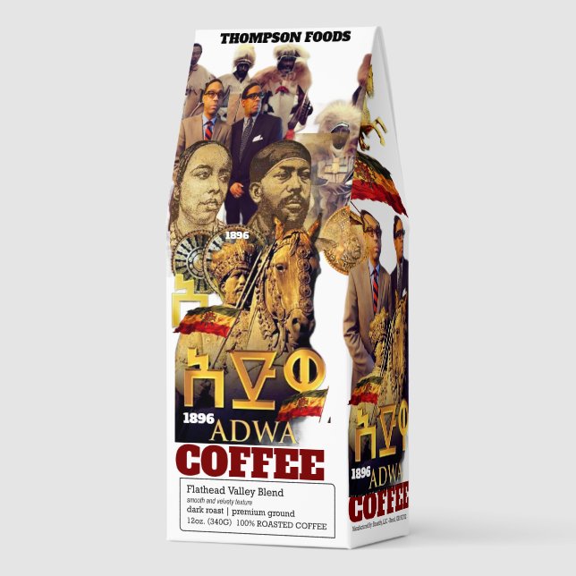 ADWA 1896  Coffee, 12oz Bag, Dark Roast, Flath Roasted Coffee (Front)