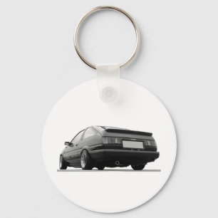 AE86 Black & White Keychain