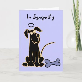 Ae- Black Dog Pet Sympathy Card by Petspower at Zazzle