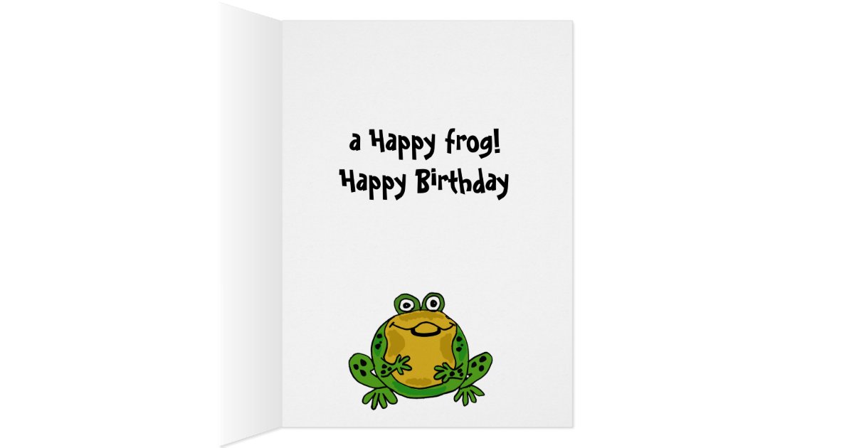 AE- Funny Frog Birthday Card | Zazzle