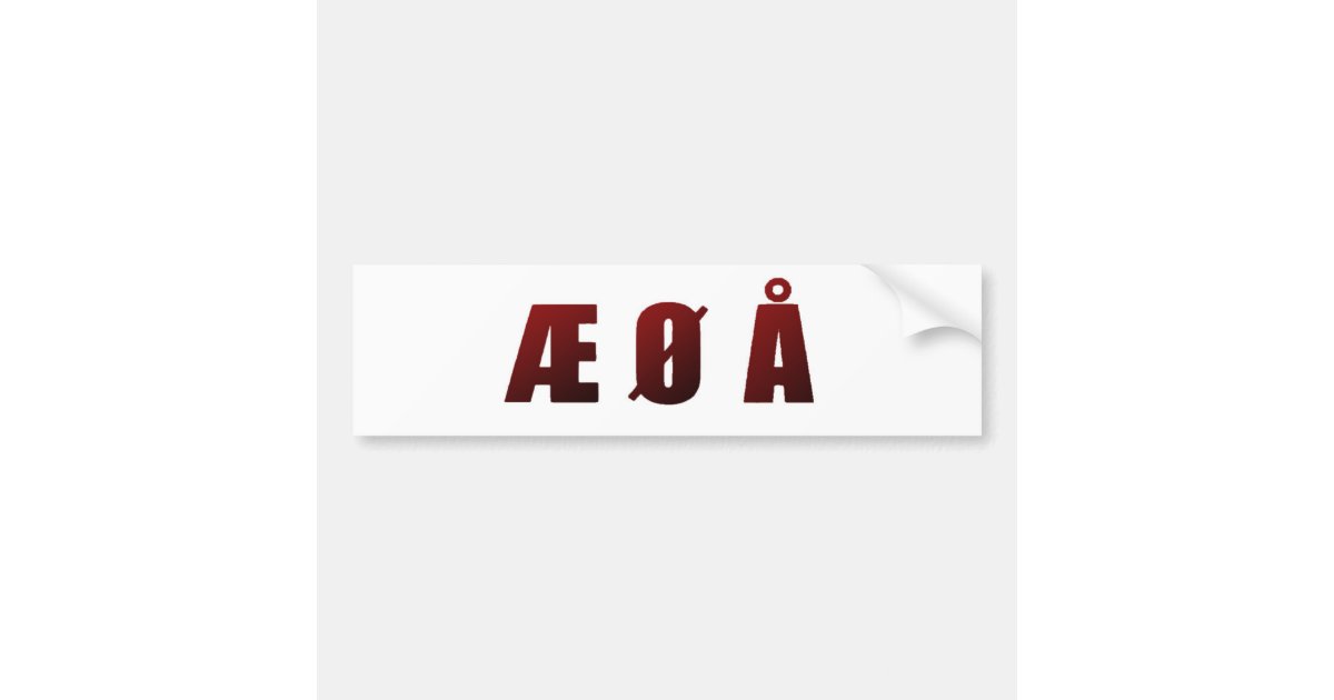 Ae O A Bumper Sticker Zazzle Com