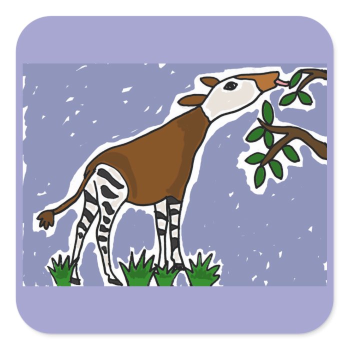 AE  Okapi Art Cartoon Sticker