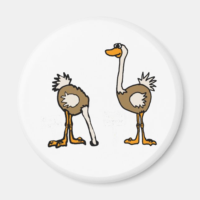 AE- Ostriches in Sand Magnet (Front)