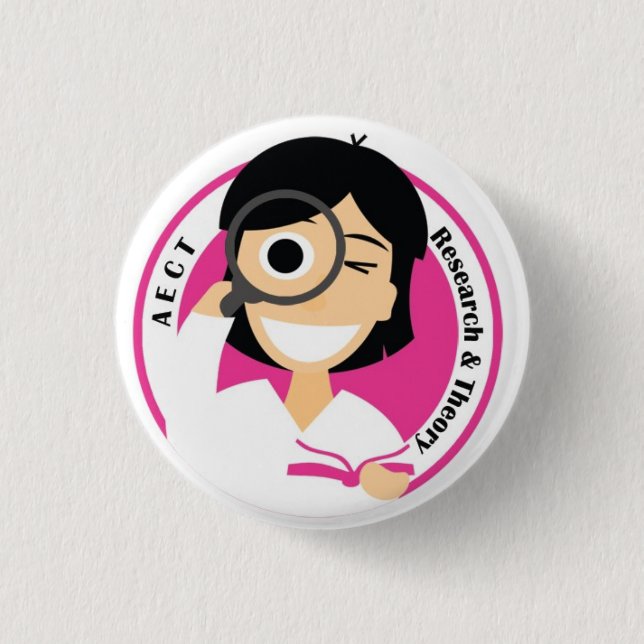 AECT Research and Theory Button-Small Female Pinback Button (Front)