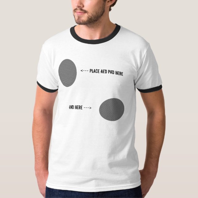AED pads location T-Shirt (Front)