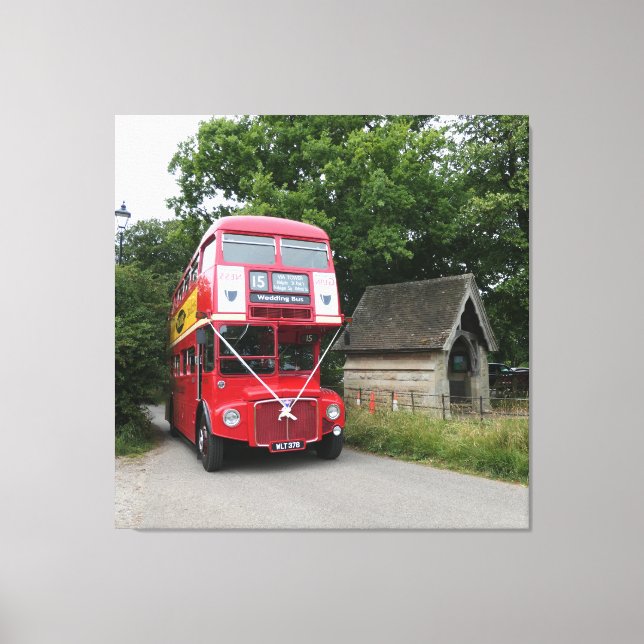 AEG Double Decker Bus Canvas Print (Front)