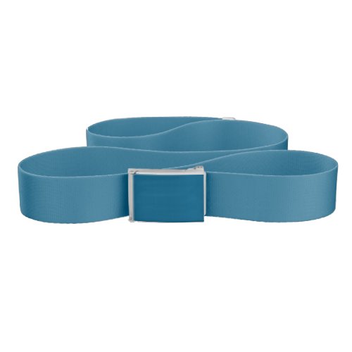 Aegean Sea Blue Solid Color Print Belt