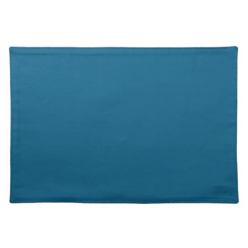 Aegean Sea Blue Solid Color Print Cloth Placemat