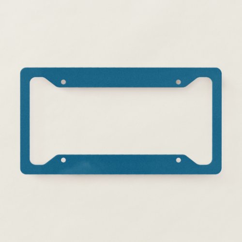 Aegean Sea Blue Solid Color Print License Plate Frame