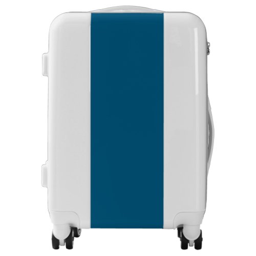 Aegean Sea Blue Solid Color Print Luggage
