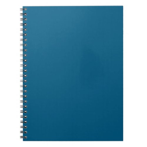 Aegean Sea Blue Solid Color Print Notebook