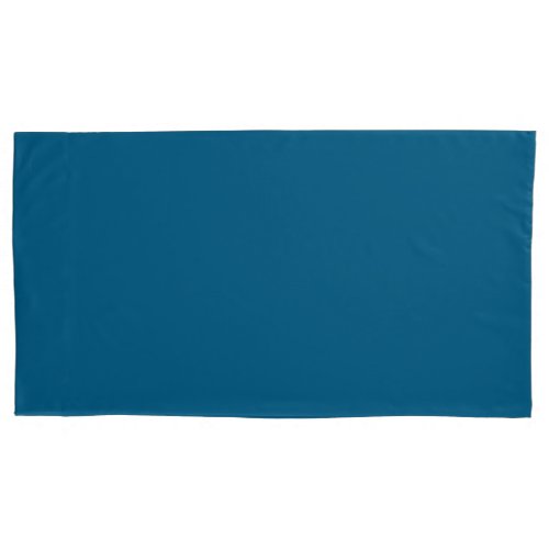 Aegean Sea Blue Solid Color Print Pillow Case